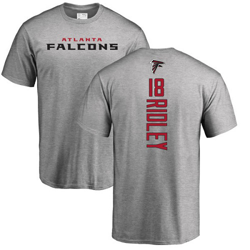 Atlanta Falcons Men Ash Calvin Ridley Backer NFL Football #18 T Shirt